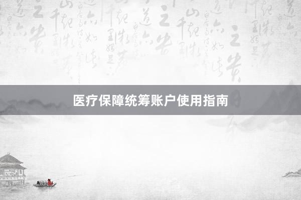 医疗保障统筹账户使用指南